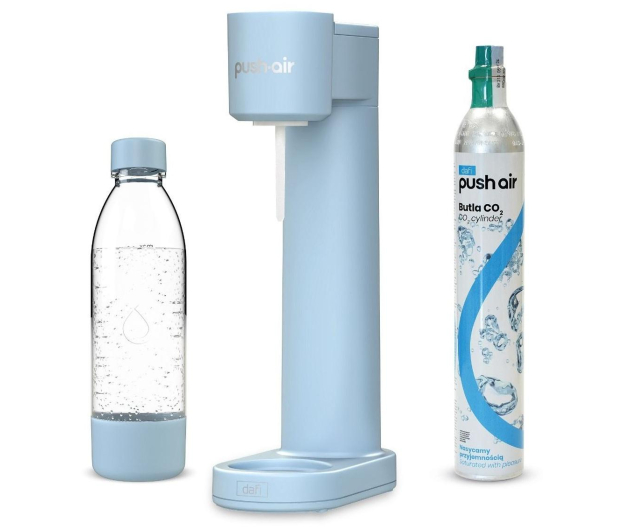 Dafi PUSHAIR SATURATOR Z NABOJEM CO2 + BUTELKA 0,7  - LAZUROWY - 1484382 - zdjęcie